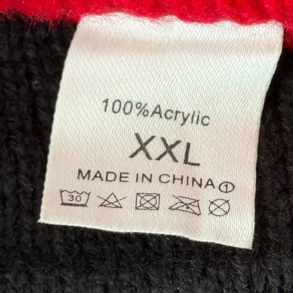 LED Ugly Christmas Sweater Light Up Santa - Picture 6 of 6